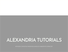 Tablet Screenshot of alexandriatutorials.com